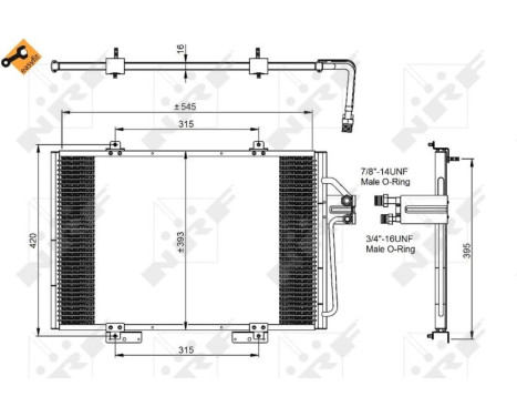 Condenser, air conditioning EASY FIT 35815 NRF, Image 3