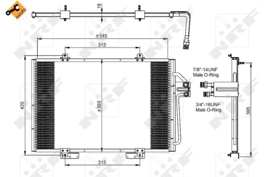 Condenser, air conditioning EASY FIT 35815 NRF, Image 3
