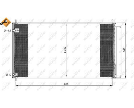 Condenser, air conditioning EASY FIT 35838 NRF, Image 6