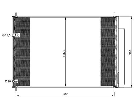 Condenser, air conditioning EASY FIT 35839 NRF, Image 3