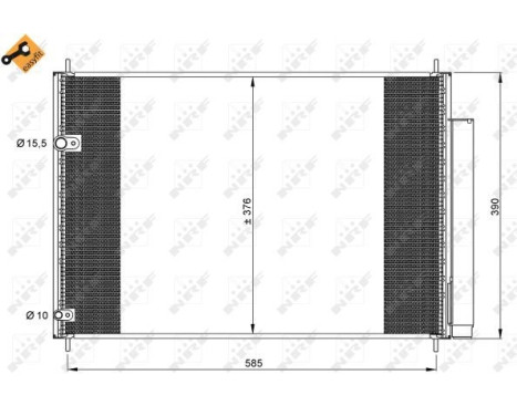 Condenser, air conditioning EASY FIT 35839 NRF, Image 4