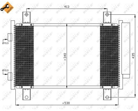Condenser, air conditioning EASY FIT 35840 NRF, Image 2