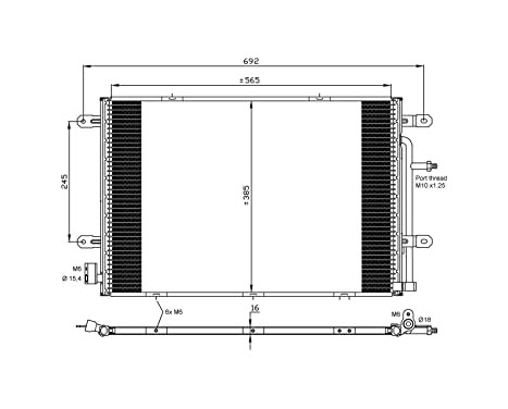 Condenser, air conditioning EASY FIT 35841 NRF