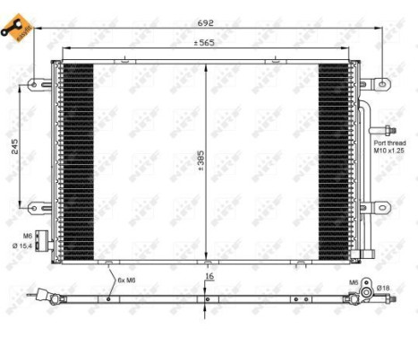 Condenser, air conditioning EASY FIT 35841 NRF, Image 6