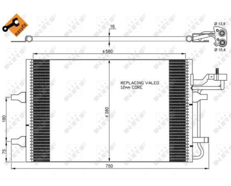 Condenser, air conditioning EASY FIT 35842 NRF, Image 7