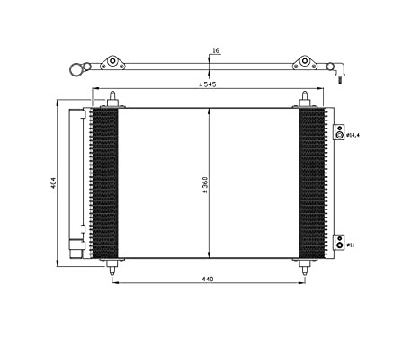 Condenser, air conditioning EASY FIT 35844 NRF