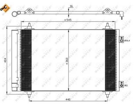 Condenser, air conditioning EASY FIT 35844 NRF, Image 5