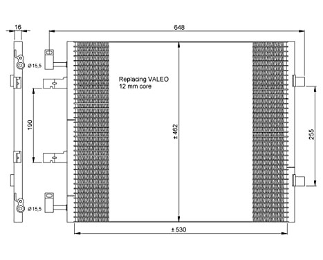 Condenser, air conditioning EASY FIT 35845 NRF, Image 3