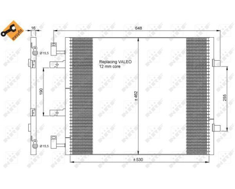 Condenser, air conditioning EASY FIT 35845 NRF, Image 7