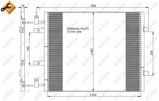 Condenser, air conditioning EASY FIT 35845 NRF, Image 4