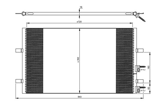 Condenser, air conditioning EASY FIT 35846 NRF, Image 7