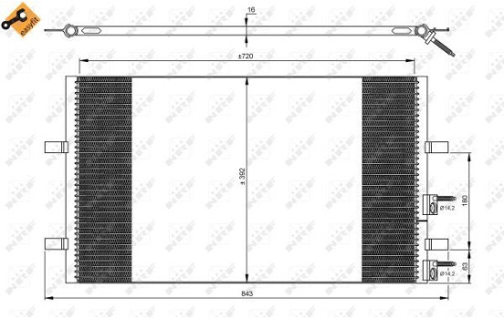 Condenser, air conditioning EASY FIT 35846 NRF, Image 5