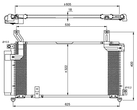 Condenser, air conditioning EASY FIT 35847 NRF, Image 2