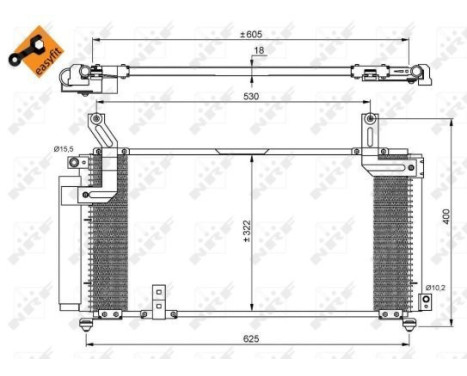 Condenser, air conditioning EASY FIT 35847 NRF, Image 7
