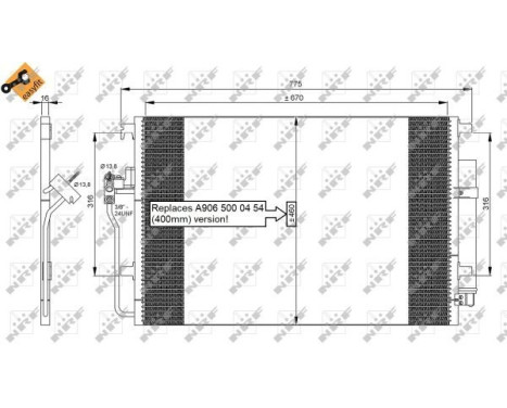 Condenser, air conditioning EASY FIT 35849 NRF, Image 7