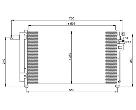 Condenser, air conditioning EASY FIT 35851 NRF, Image 5