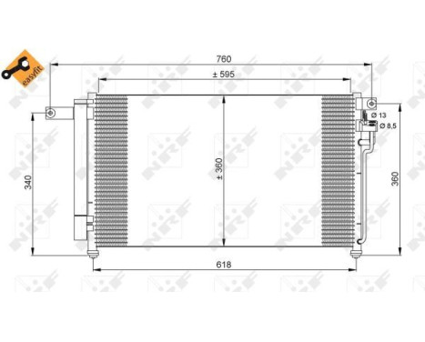 Condenser, air conditioning EASY FIT 35851 NRF, Image 6