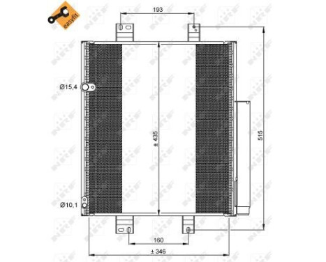 Condenser, air conditioning EASY FIT 35853 NRF, Image 6