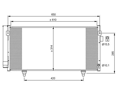 Condenser, air conditioning EASY FIT 35855 NRF, Image 2