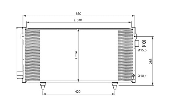 Condenser, air conditioning EASY FIT 35855 NRF, Image 2