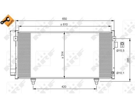 Condenser, air conditioning EASY FIT 35855 NRF, Image 7