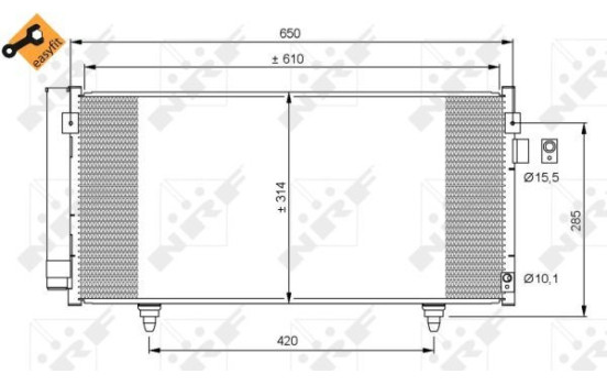 Condenser, air conditioning EASY FIT 35855 NRF, Image 7
