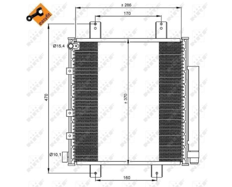 Condenser, air conditioning EASY FIT 35856 NRF, Image 2