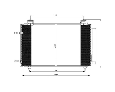 Condenser, air conditioning EASY FIT 35861 NRF