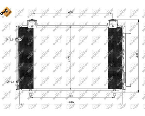 Condenser, air conditioning EASY FIT 35861 NRF, Image 2