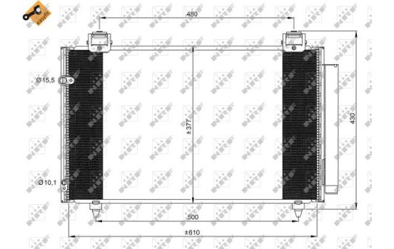 Condenser, air conditioning EASY FIT 35861 NRF, Image 2