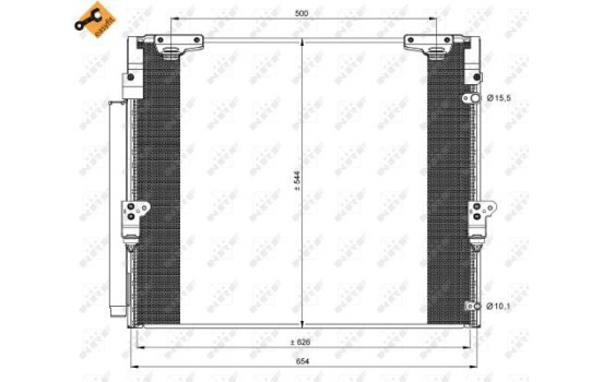 Condenser, air conditioning EASY FIT 35862 NRF, Image 6