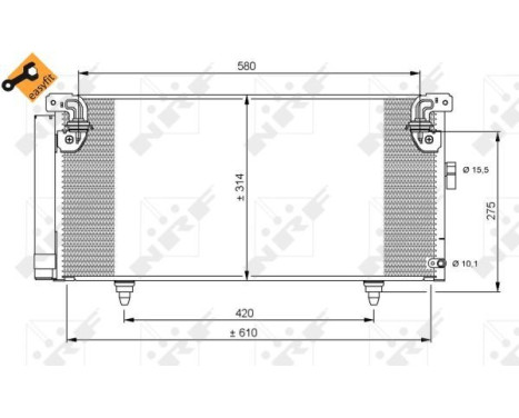 Condenser, air conditioning EASY FIT 35868 NRF, Image 4