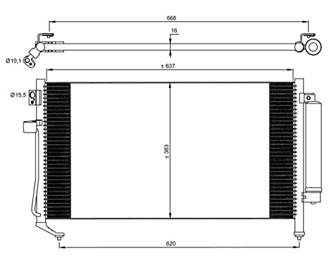 Condenser, air conditioning EASY FIT 35869 NRF