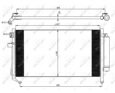 Condenser, air conditioning EASY FIT 35869 NRF, Image 2
