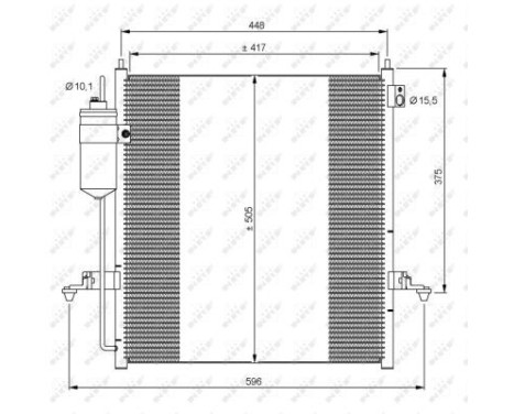 Condenser, air conditioning EASY FIT 35871 NRF, Image 5