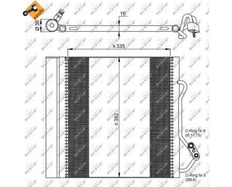 Condenser, air conditioning EASY FIT 35874 NRF, Image 6