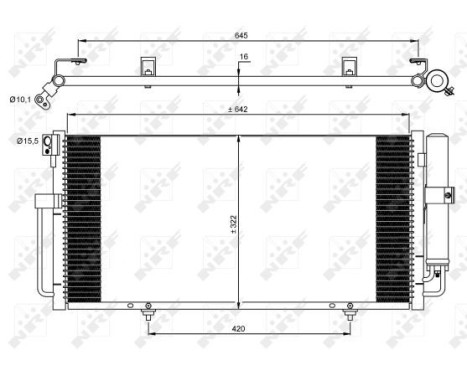 Condenser, air conditioning EASY FIT 35875 NRF, Image 3