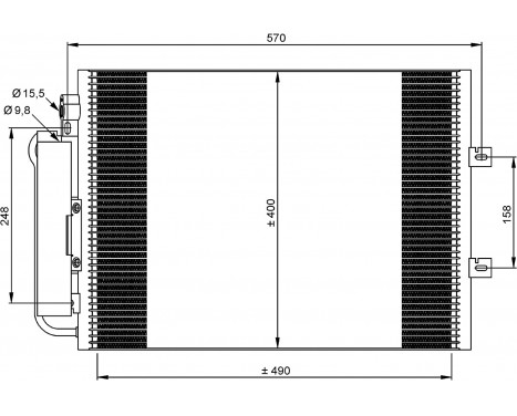 Condenser, air conditioning EASY FIT 35879 NRF, Image 2