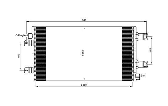 Condenser, air conditioning EASY FIT 35880 NRF, Image 5