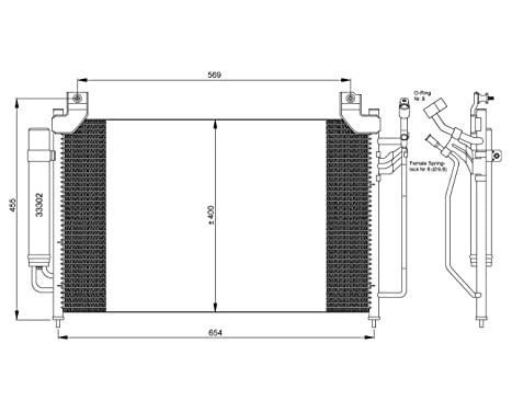 Condenser, air conditioning EASY FIT 35881 NRF, Image 5