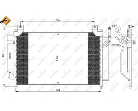 Condenser, air conditioning EASY FIT 35881 NRF, Image 4
