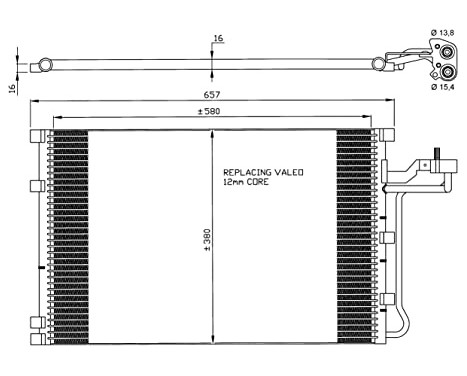 Condenser, air conditioning EASY FIT 35882 NRF