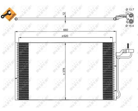 Condenser, air conditioning EASY FIT 35882 NRF, Image 2