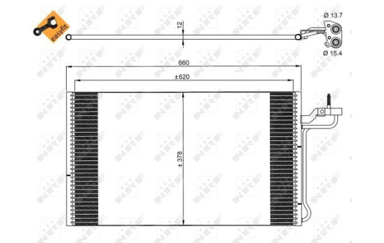 Condenser, air conditioning EASY FIT 35882 NRF, Image 6