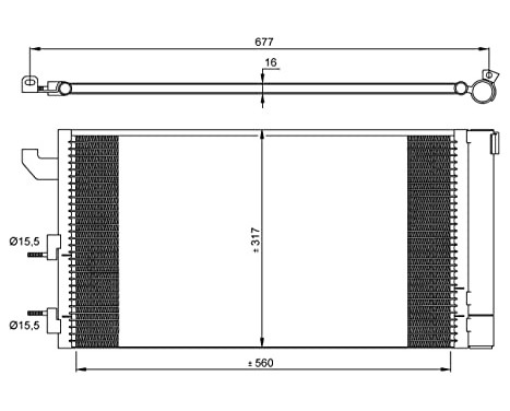 Condenser, air conditioning EASY FIT 35883 NRF