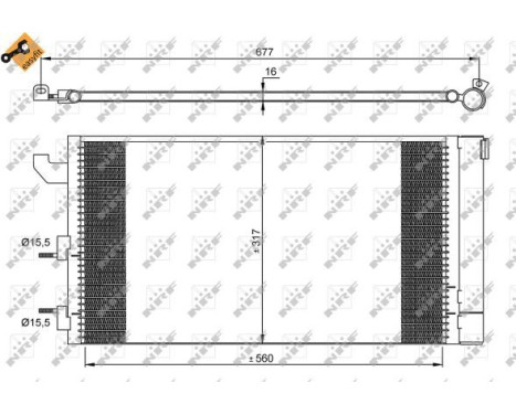 Condenser, air conditioning EASY FIT 35883 NRF, Image 2