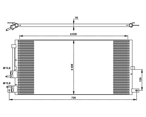 Condenser, air conditioning EASY FIT 35885 NRF, Image 6