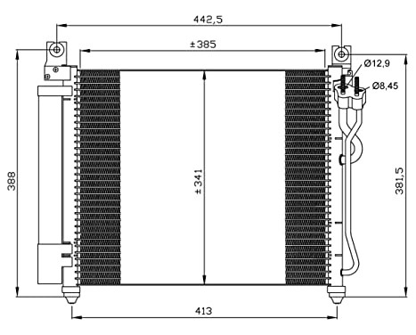 Condenser, air conditioning EASY FIT 35888 NRF, Image 2