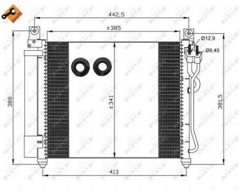 Condenser, air conditioning EASY FIT 35888 NRF, Image 3