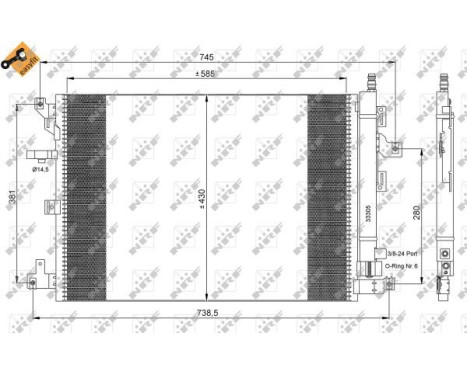 Condenser, air conditioning EASY FIT 35889 NRF, Image 7